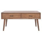 SAFAVIEH Sister Mid-Century 2-Drawer Coffee Table - 37.8 W x 19 L x 17.8 H - 38Wx19Dx18H
