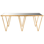 Table basse SAFAVIEH Armida en feuille d'or antique – 48 x 18,3 x 27 – 48 larg. x 18 prof. x 27 haut.