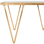Table basse SAFAVIEH Armida en feuille d'or antique – 48 x 18,3 x 27 – 48 larg. x 18 prof. x 27 haut.