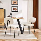 JIONJOY Chaise de salle à manger moderne du milieu du siècle en similicuir avec pieds en métal, lot de 4