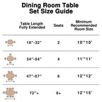Dovelina Table de salle à manger ronde du milieu du siècle, table de cuisine en bois pour 4 personnes - Noyer