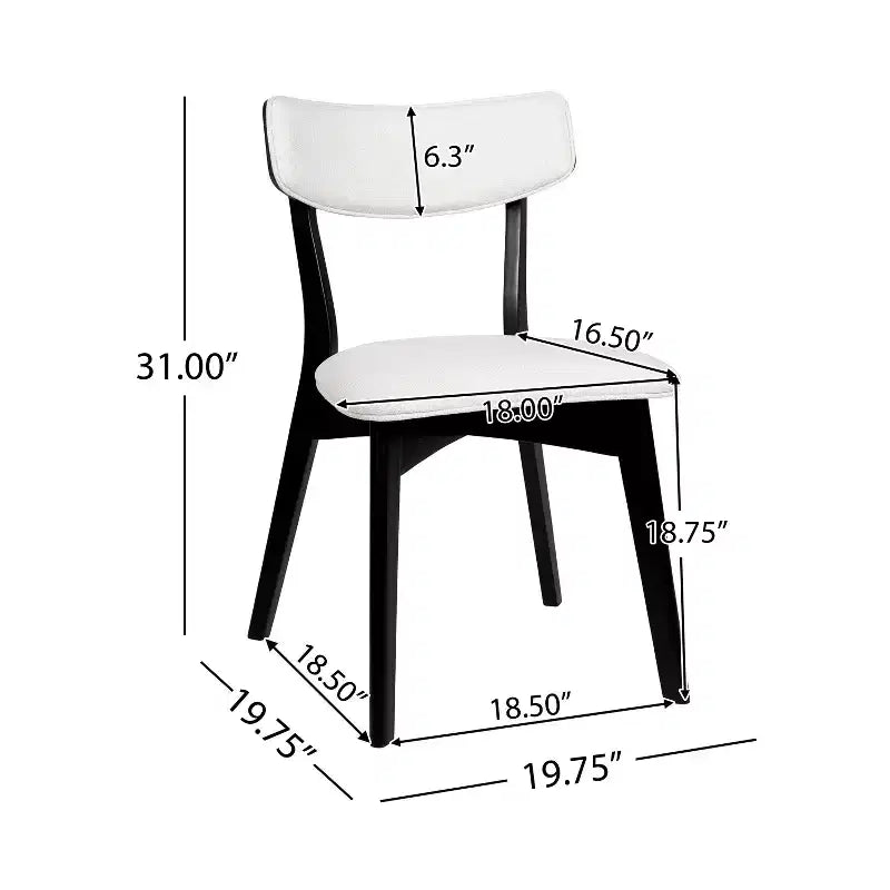 Chaises de salle à manger GDFStudio Crystal Mid Century Modern en tissu (lot de 2)