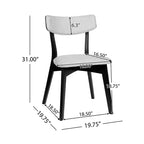 Chaises de salle à manger GDFStudio Crystal Mid Century Modern en tissu (lot de 2)