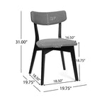 Chaises de salle à manger GDFStudio Crystal Mid Century Modern en tissu (lot de 2)