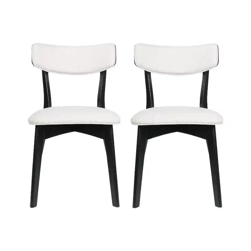 Chaises de salle à manger GDFStudio Crystal Mid Century Modern en tissu (lot de 2)
