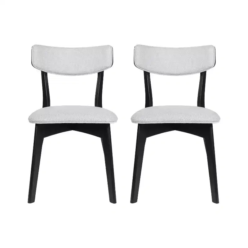 Chaises de salle à manger GDFStudio Crystal Mid Century Modern en tissu (lot de 2)