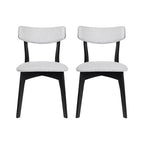 Chaises de salle à manger GDFStudio Crystal Mid Century Modern en tissu (lot de 2)