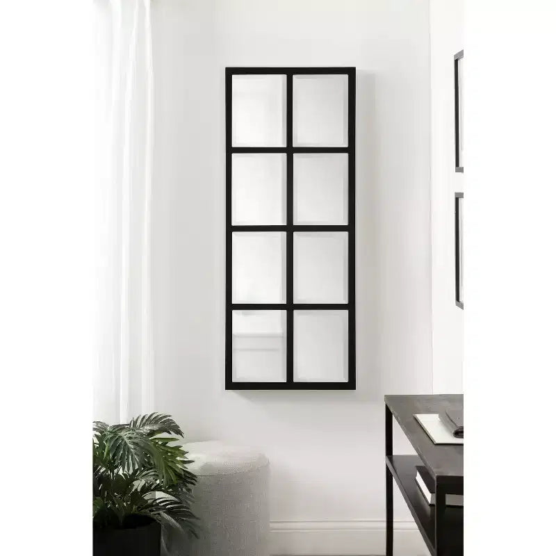 Miroir mural à carreaux Stryker 17x42 de Kate & Laurel All Things Decor - Bois