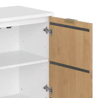 Nathan James Lot de 3 consoles Jasper en bois cannelé avec portes