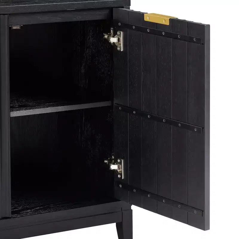 Nathan James Lot de 3 consoles Jasper en bois cannelé avec portes