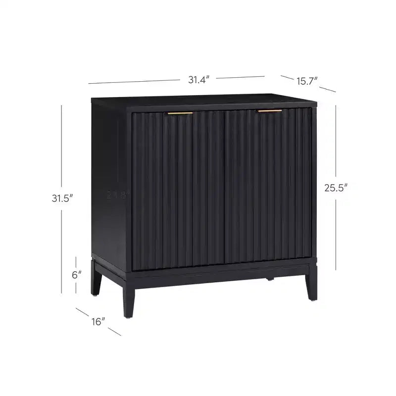 Nathan James Lot de 3 consoles Jasper en bois cannelé avec portes