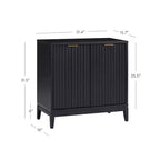 Nathan James Lot de 3 consoles Jasper en bois cannelé avec portes