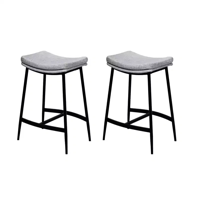 Nathan James Lot de 2 tabourets de bar Arlo sans dossier à hauteur de comptoir