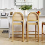 Nathan James Lot de 2 tabourets de bar hauteur comptoir en bouclette Bailey