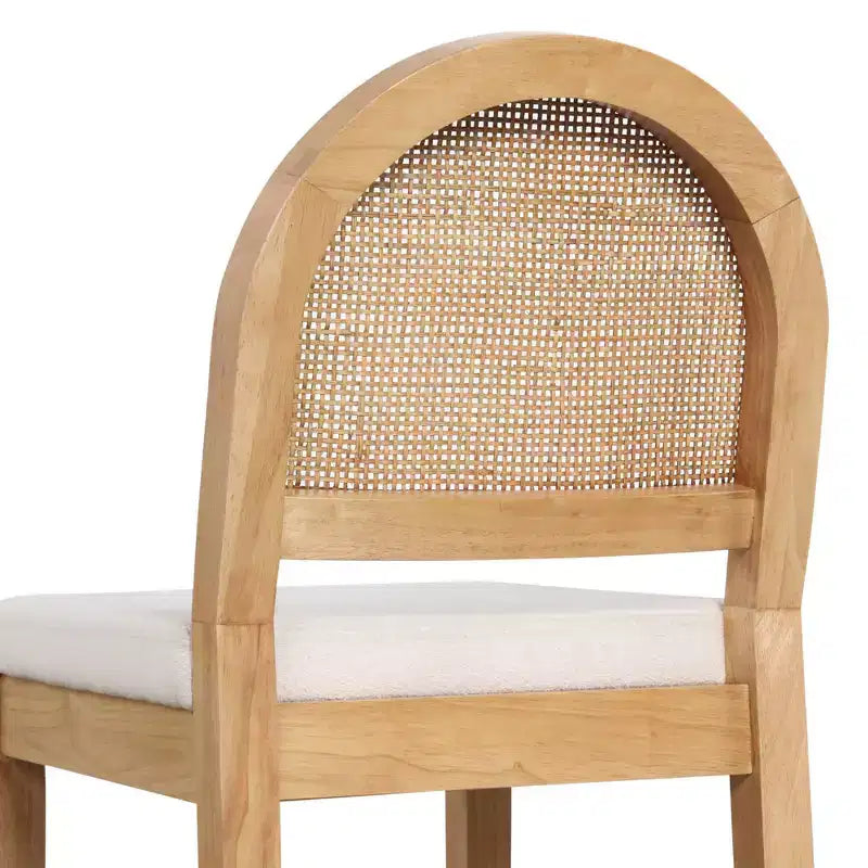 Nathan James Lot de 2 tabourets de bar hauteur comptoir en bouclette Bailey