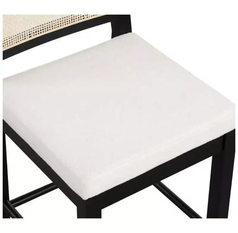 Nathan James Lot de 2 tabourets de bar hauteur comptoir en bouclette Bailey