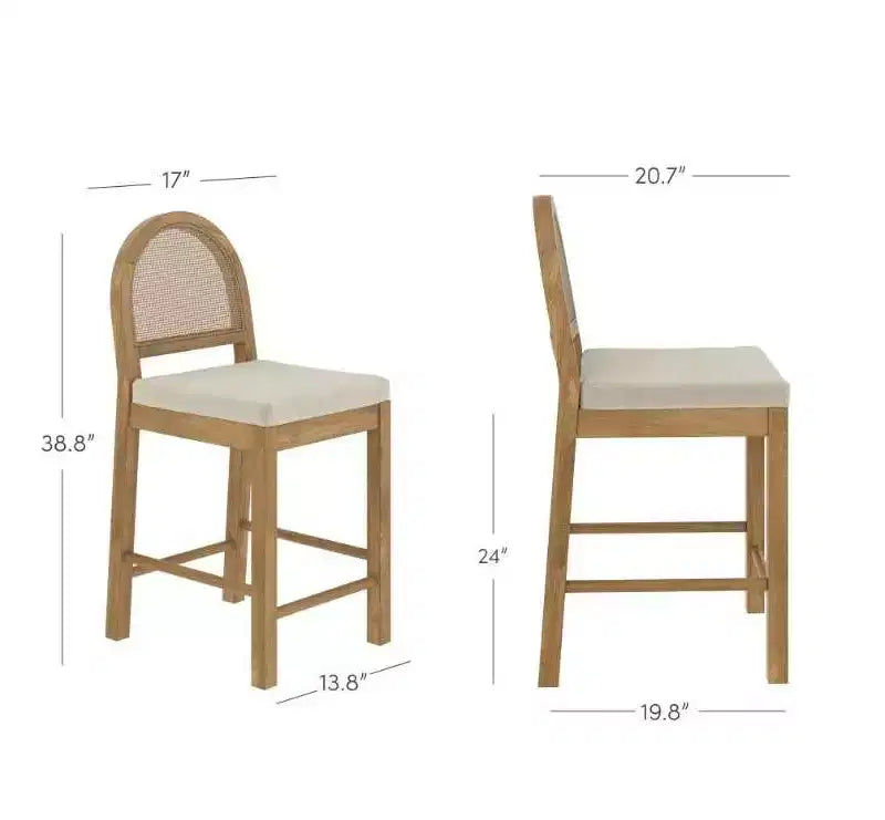 Nathan James Lot de 4 tabourets de bar hauteur comptoir Bailey en bouclette