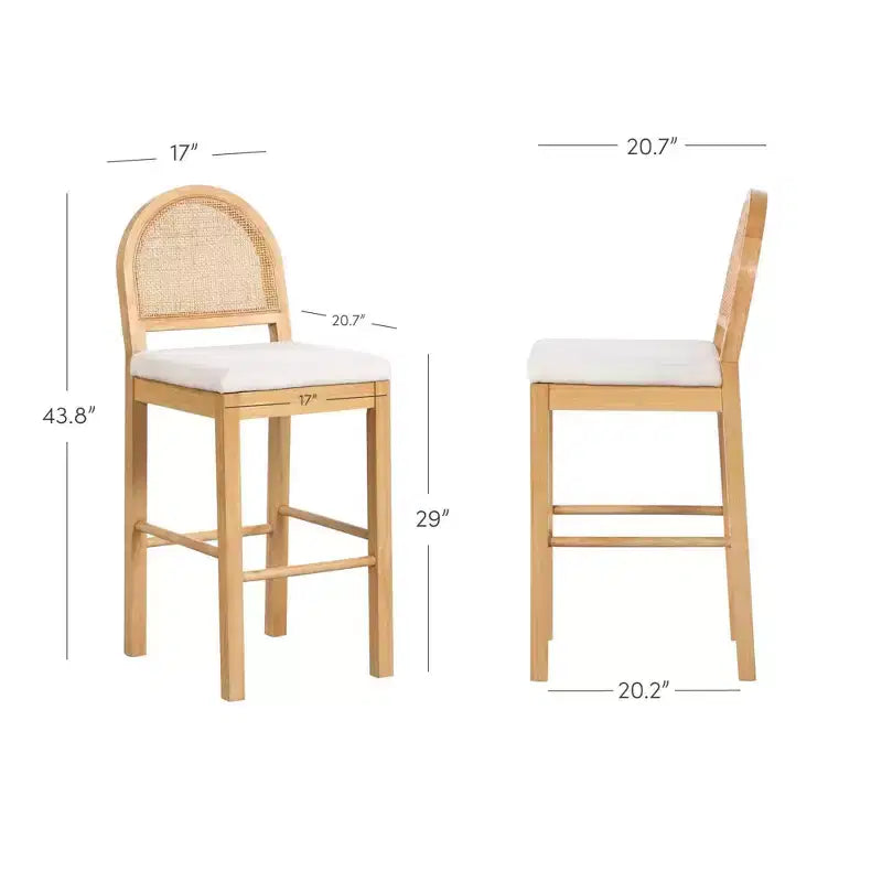 Nathan James Lot de 4 tabourets de bar hauteur comptoir Bailey en bouclette