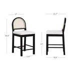 Nathan James Lot de 4 tabourets de bar hauteur comptoir Bailey en bouclette