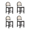 Nathan James Set of 4 Bailey Boucle Counter Height Barstools