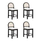 Nathan James Set of 4 Bailey Boucle Counter Height Barstools