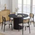 Table de salle à manger ronde moderne Dovelina Table de cuisine en bois