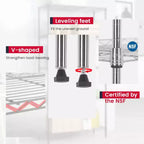 FDW Étagères de rangement à 4 niveaux, étagères de garage, étagères réglables, capacité de charge totale de 272 kg, multifonctionnelles et durables
