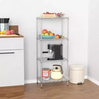 FDW Étagères de rangement à 4 niveaux, étagères de garage, étagères réglables, capacité de charge totale de 272 kg, multifonctionnelles et durables