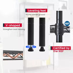 FDW Étagères de rangement à 4 niveaux, étagères de garage, étagères réglables, capacité de charge totale de 272 kg, multifonctionnelles et durables