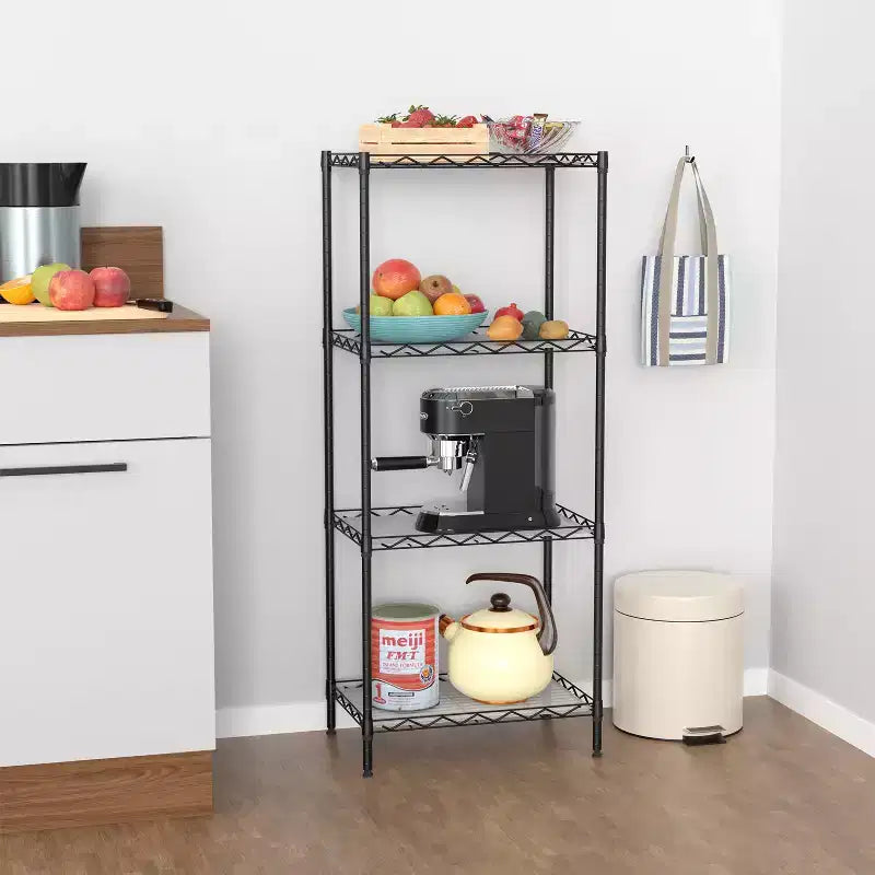 FDW Étagères de rangement à 4 niveaux, étagères de garage, étagères réglables, capacité de charge totale de 272 kg, multifonctionnelles et durables