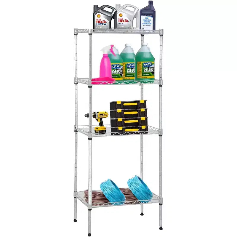 FDW Étagères de rangement à 4 niveaux, étagères de garage, étagères réglables, capacité de charge totale de 272 kg, multifonctionnelles et durables