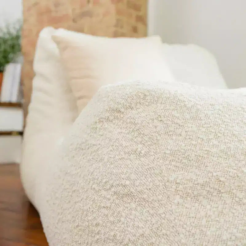 Grand transat Big Joe Delmont, pouf garni de mousse, cuir végétalien ou bouclé, pour tous les âges