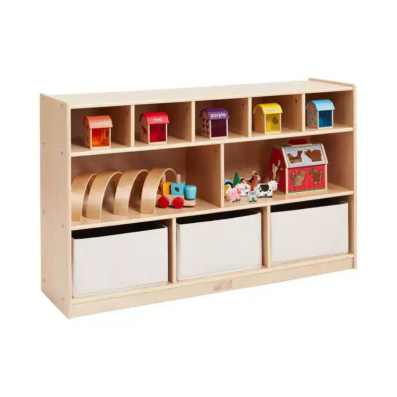 Meuble de rangement mobile à 10 casiers ECR4Kids, mobilier de salle de classe
