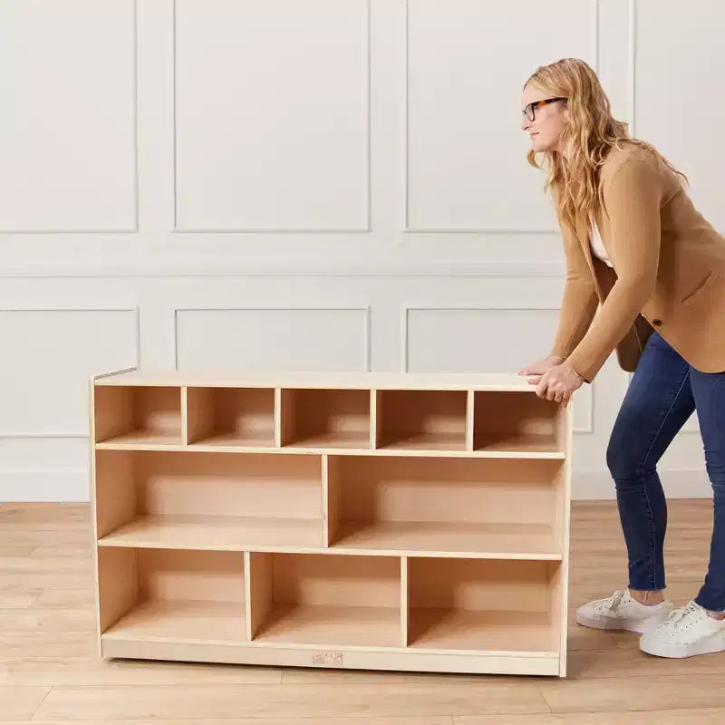 Meuble de rangement mobile à 10 casiers ECR4Kids, mobilier de salle de classe