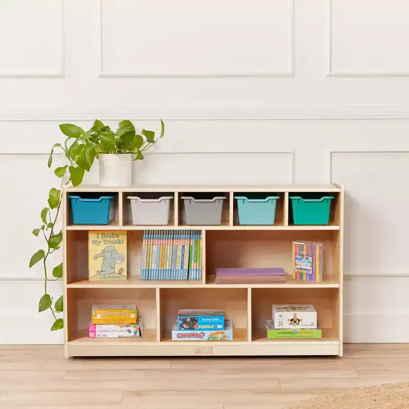 Meuble de rangement mobile à 10 casiers ECR4Kids, mobilier de salle de classe