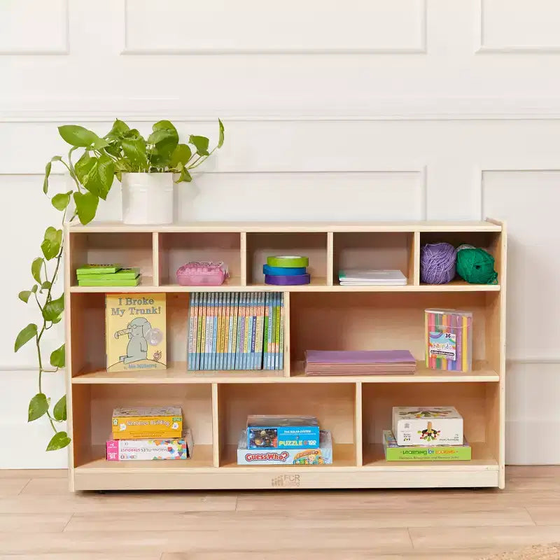 Meuble de rangement mobile à 10 casiers ECR4Kids, mobilier de salle de classe