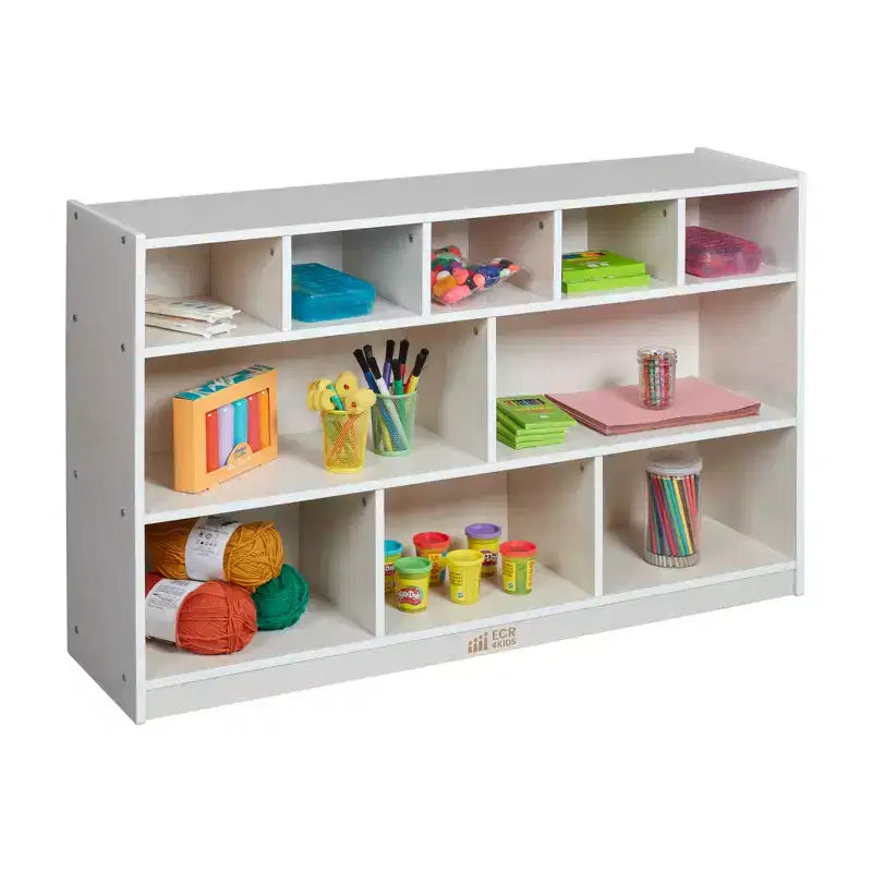 Meuble de rangement mobile à 10 casiers ECR4Kids, mobilier de salle de classe
