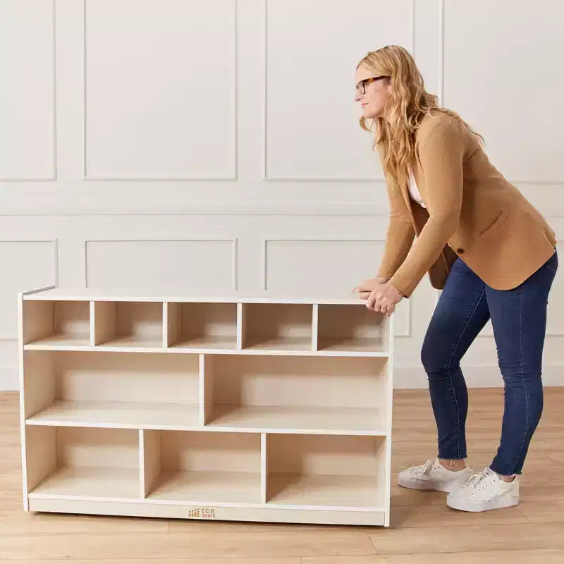 Meuble de rangement mobile à 10 casiers ECR4Kids, mobilier de salle de classe