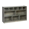 ECR4Kids 5+5 Cubby and Storage Mobile Tray Cabinet, Classroom Furniture