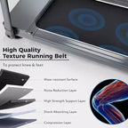 Tapis de course pliable, Tapis roulant électrique compact pliable, Vitesse de course 0,8-14 km/h, Capacité de poids de 150 kg pour la maison, le bureau, la salle de sport, la marche, le jogging