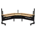 Foundry Bench Standing Desk Corner 80 x 80 - Black / Natural Bamboo