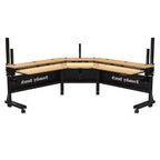 Foundry Bench Standing Desk Corner 80 x 80 - Black / Natural Bamboo