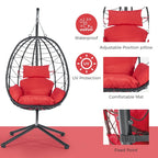 Fauteuil suspendu en osier imperméable