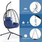 Fauteuil suspendu en osier imperméable