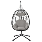 Fauteuil suspendu en osier imperméable
