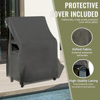 Outdoor Aluminum Kitchen Storage Island with Wall Hanging, Freestanding Grill Storage Cabinet