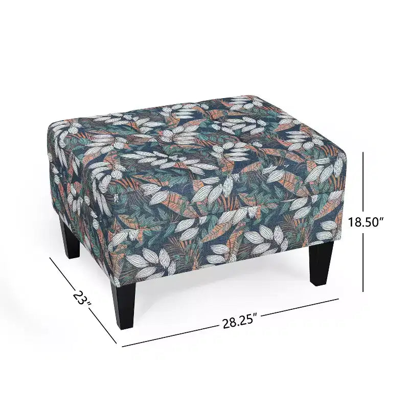 Christopher Knight Home Zahra Pouf capitonné en tissu contemporain