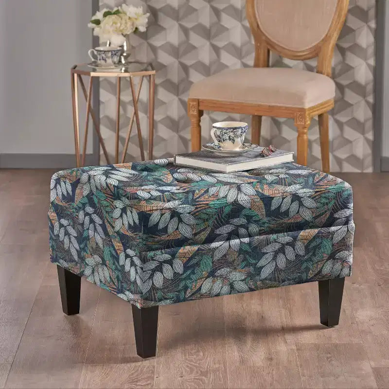 Christopher Knight Home Zahra Contemporary Fabric Tufted Ottoman