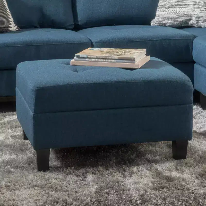Christopher Knight Home Zahra Pouf capitonné en tissu contemporain