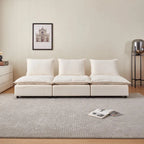 Fauteuil d'appoint sans accoudoirs, canapé simple avec ottoman - Design compact, siège peu encombrant pour salon, chambre à coucher